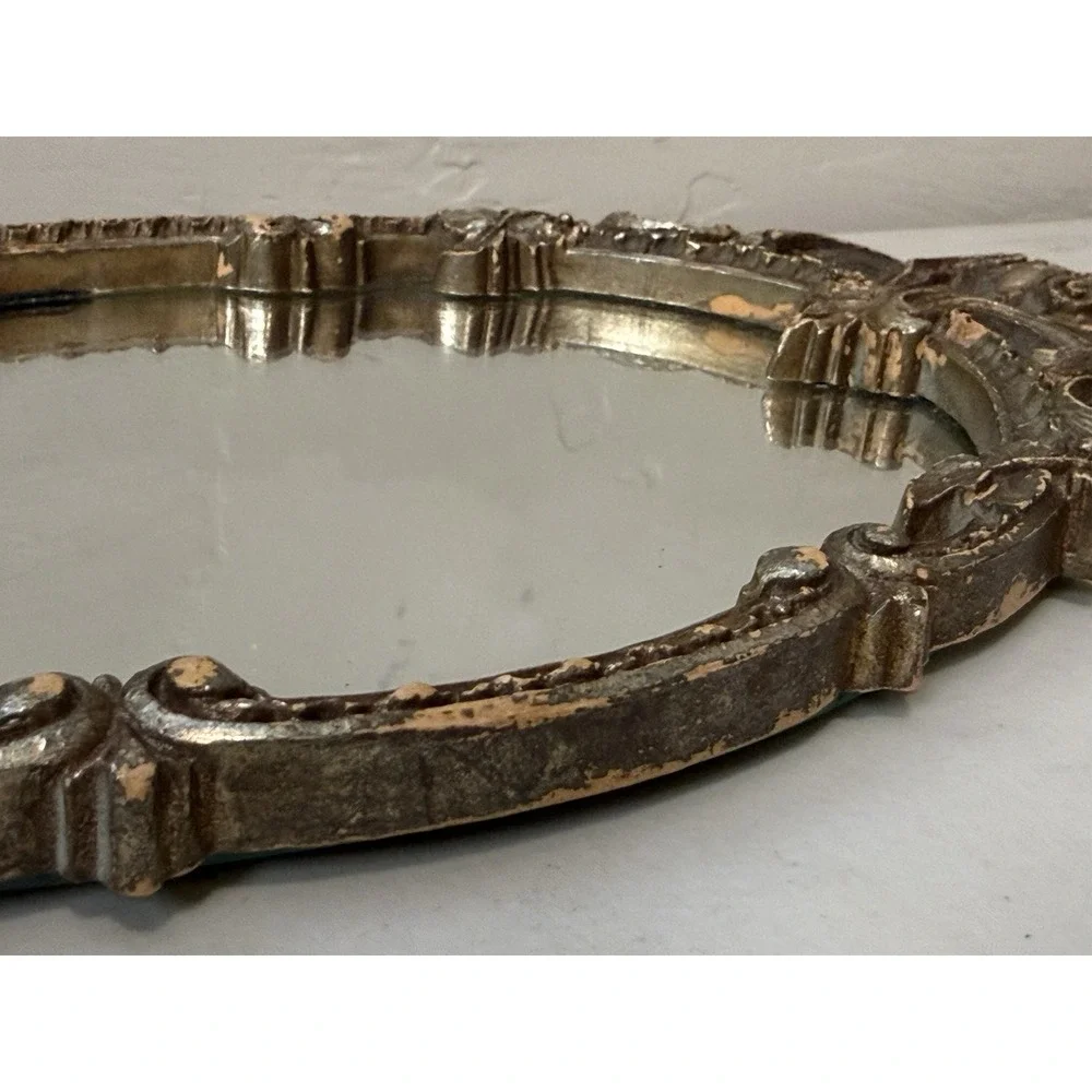 Vintage Ornate Gold Wall Mirror Durwood Wall mount Decor